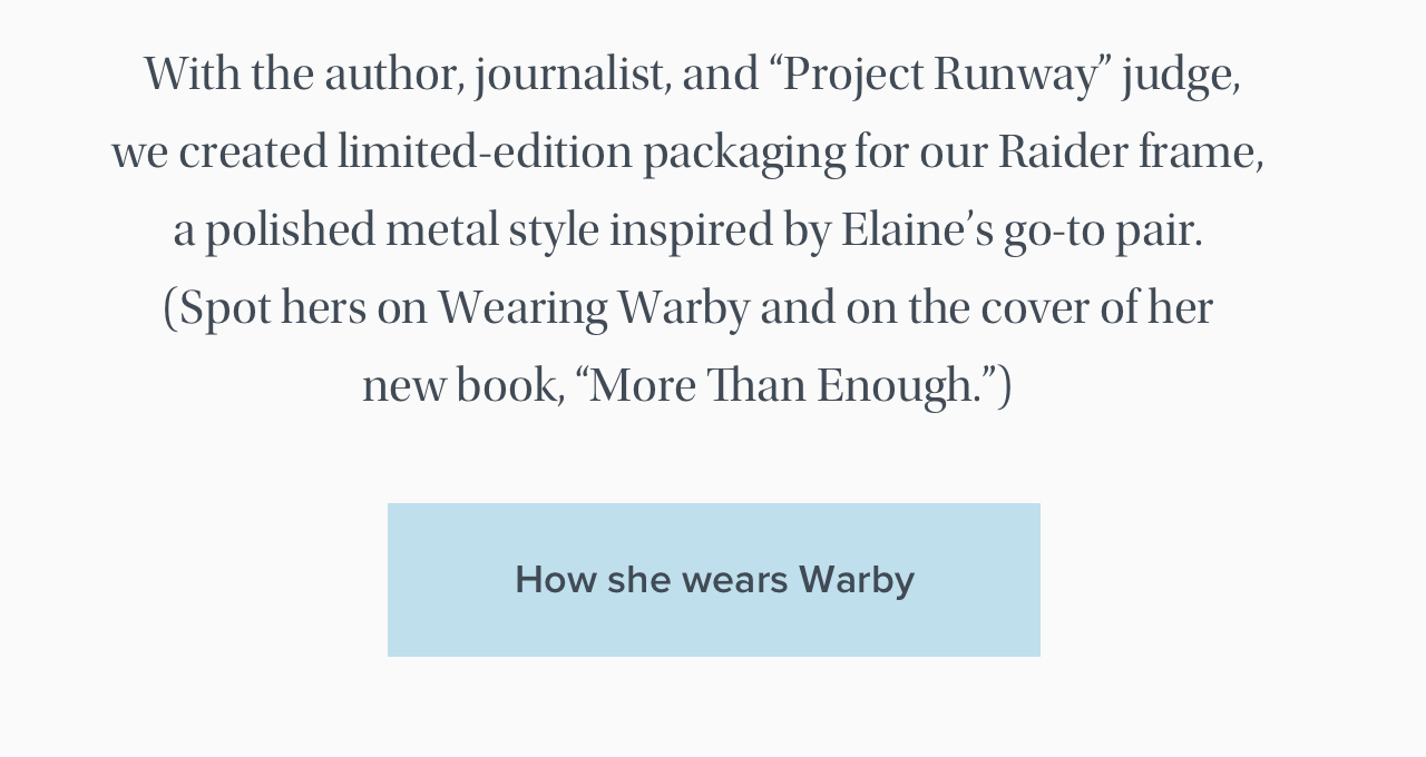 How she wears Warby