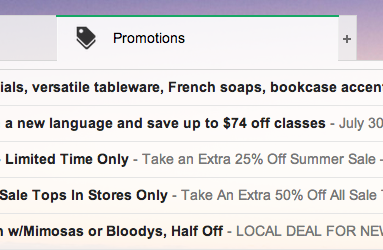 Gmail's new "Promotions" tab