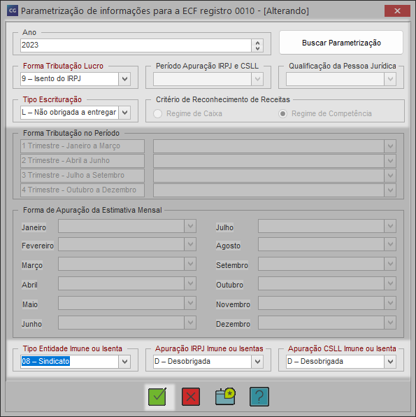 SPED ECF – Imunes e Isentas Tipo L - Tron
