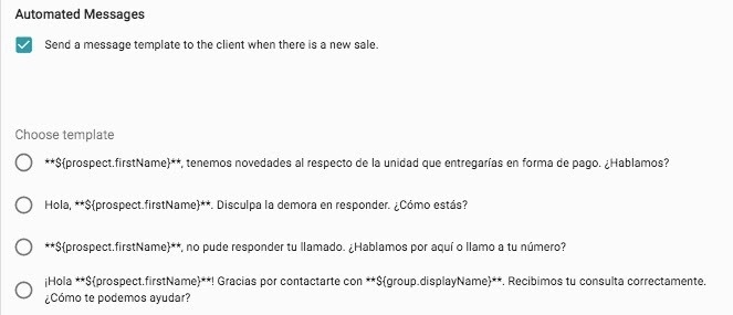 mensajes automaticos shopify sirena