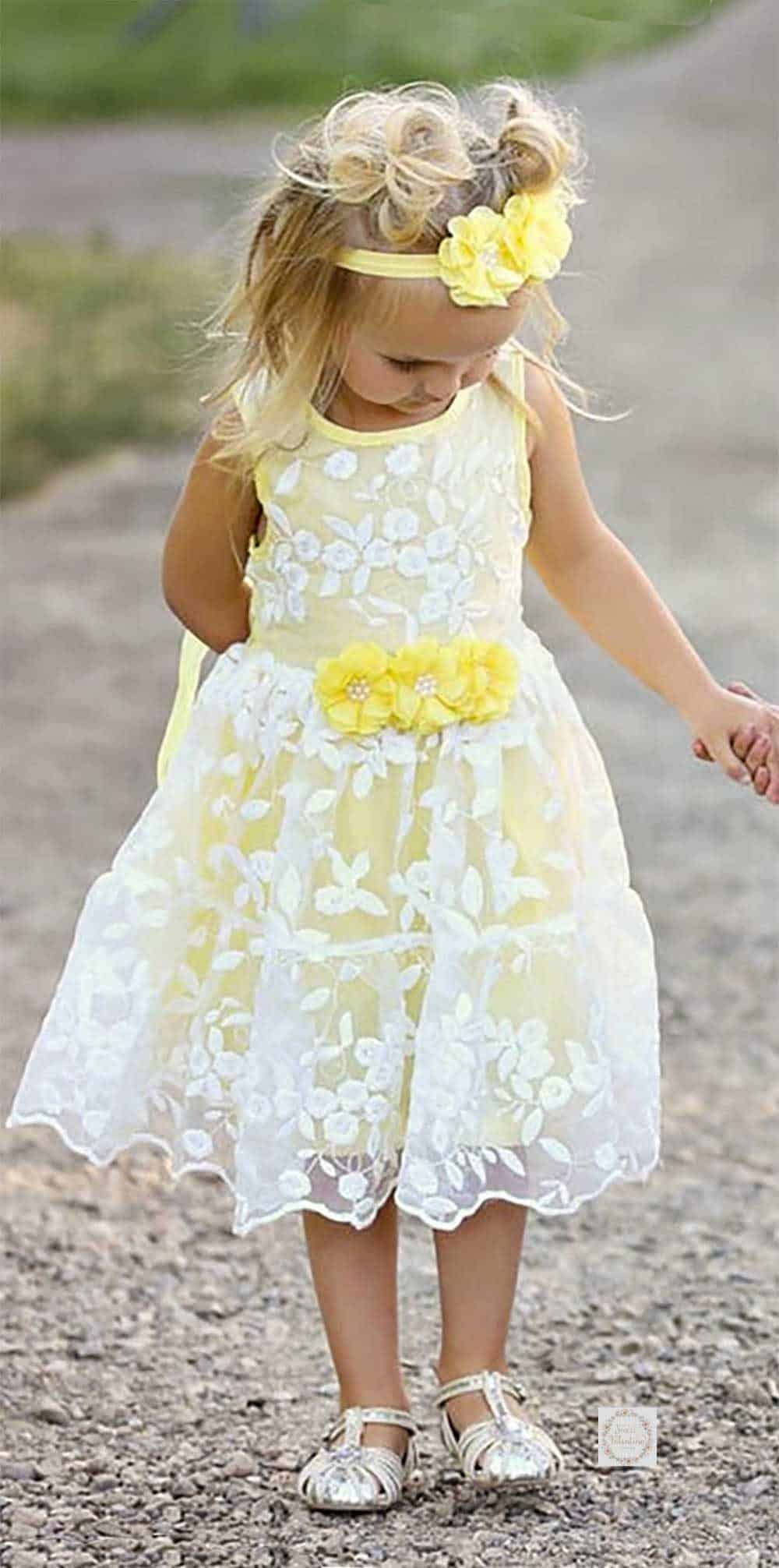 white cotton flower girl dresses