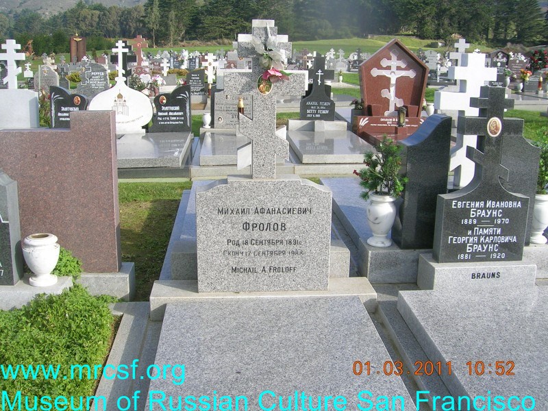 Grave/tombstone of FROLOFF Михаил Афанасьевич