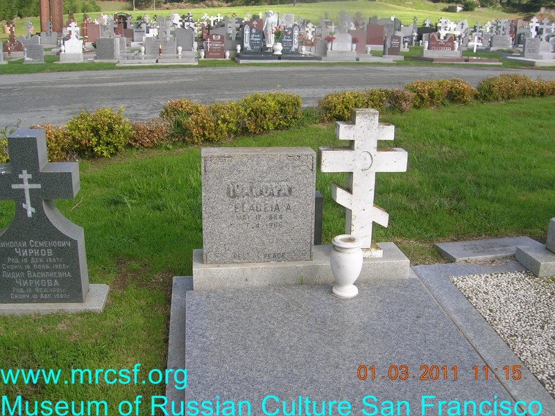 Grave/tombstone of IVANOVA Pelageia A.