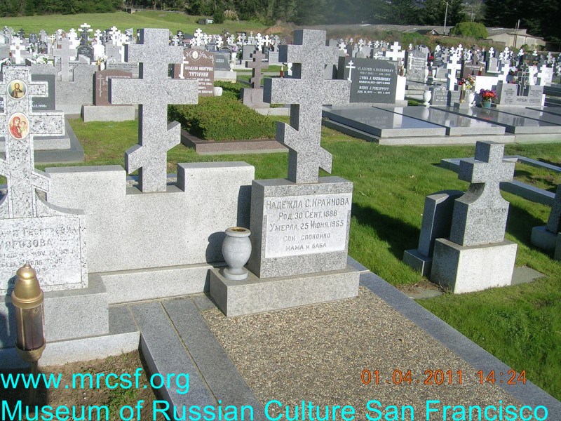 Grave/tombstone of KRAYNOFF Надежда С.