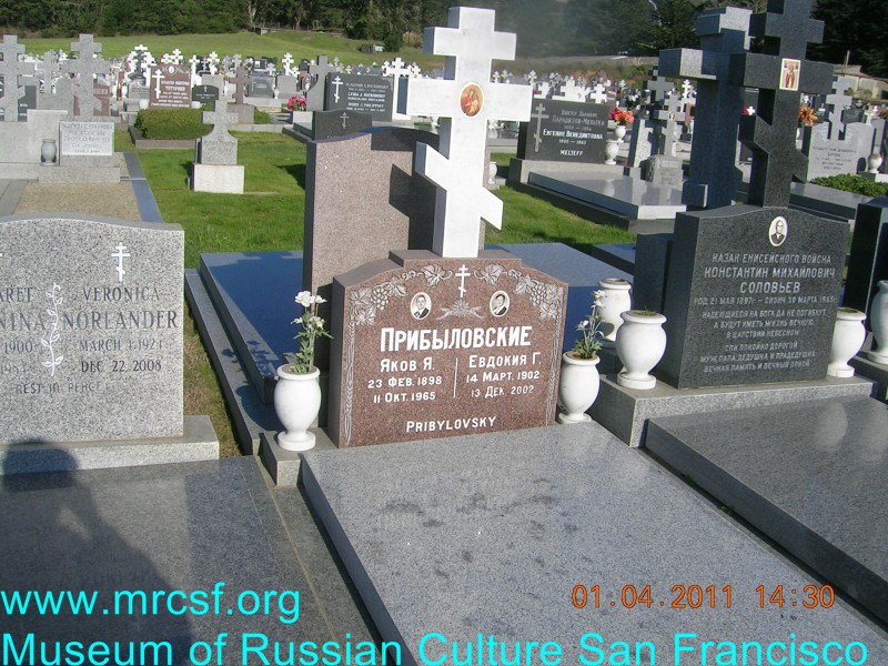 Grave/tombstone of PRIBYLOVSKY Евдокия Г.