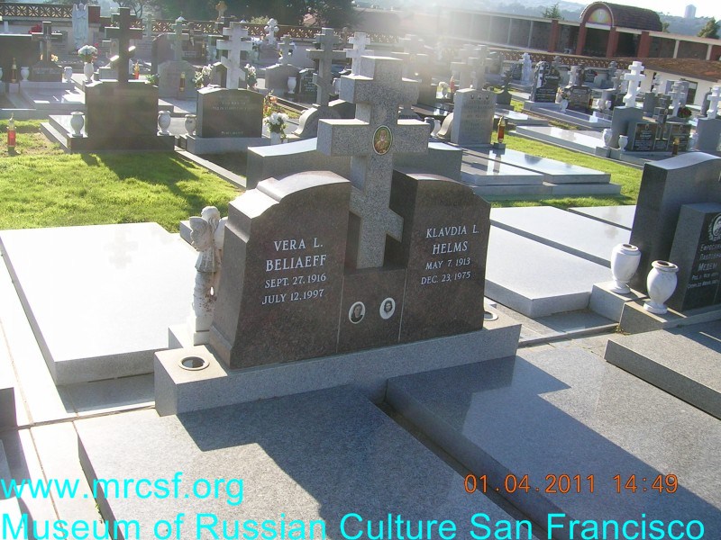 Grave/tombstone of BELIAEFF Vera L.