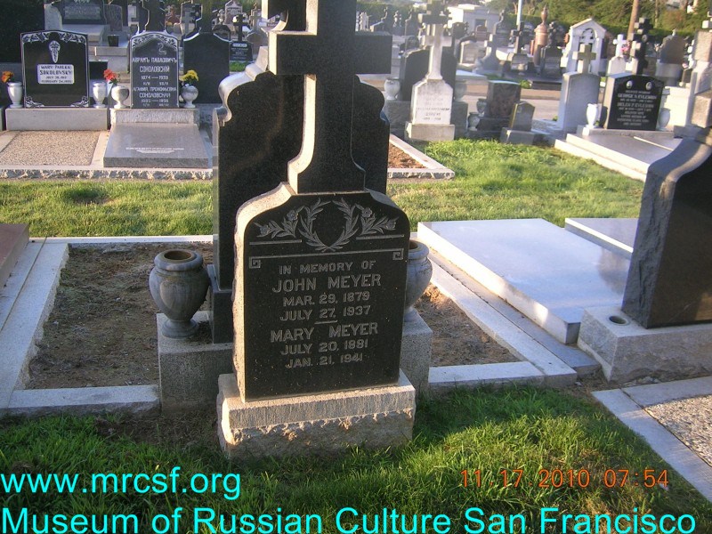 Grave/tombstone of MEYER John