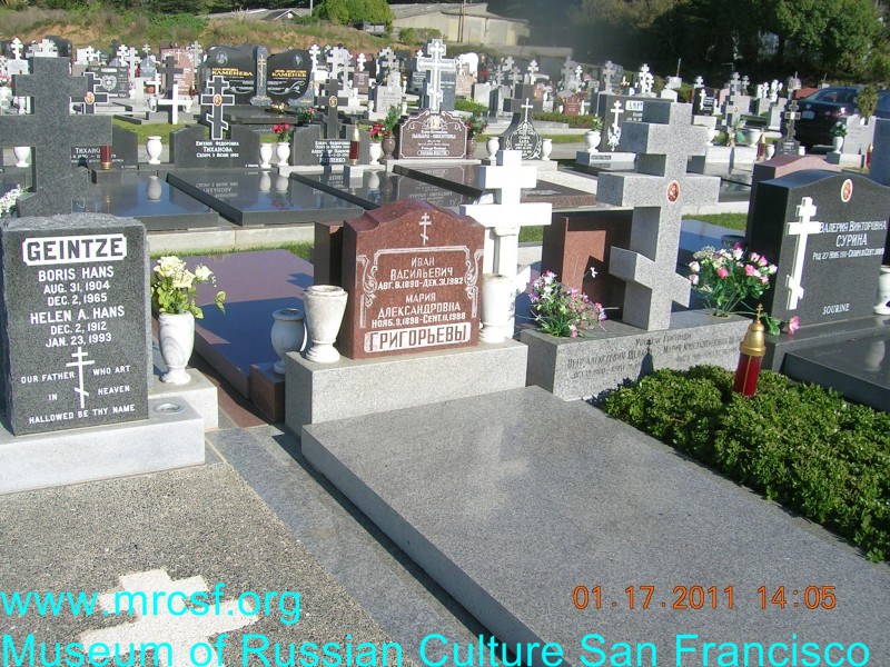 Могила/надгробие ГРИГОРЬЕВ Иван Васильевич