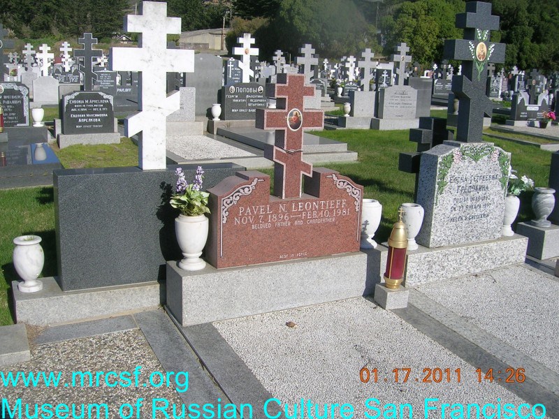 Grave/tombstone of LEONTIEFF Павел Н.