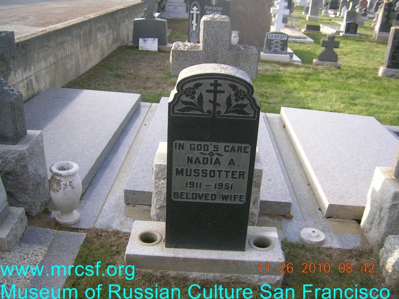 Grave/tombstone of MUSSOTTER Nadia A.