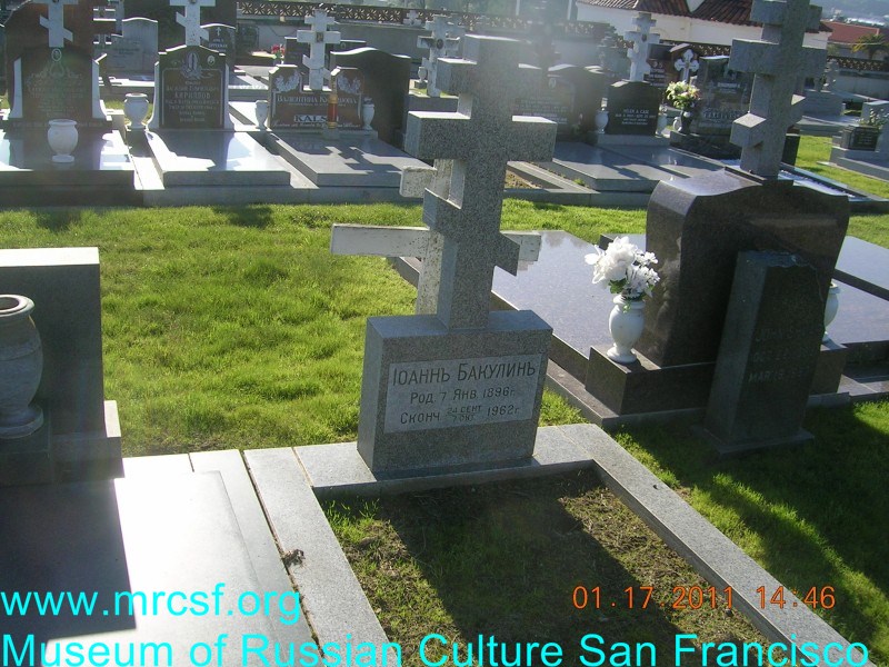 Grave/tombstone of BAKULIN Иоанн