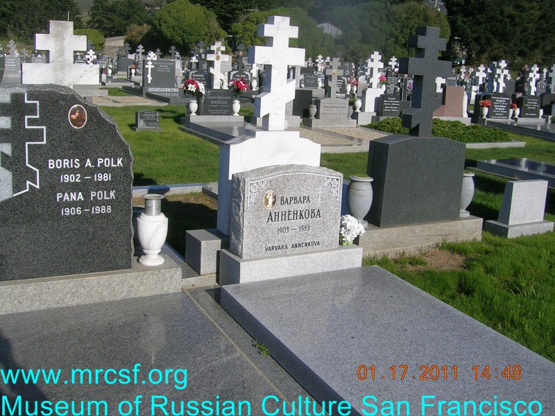 Могила/надгробие АННЕНКОВА Варвара
