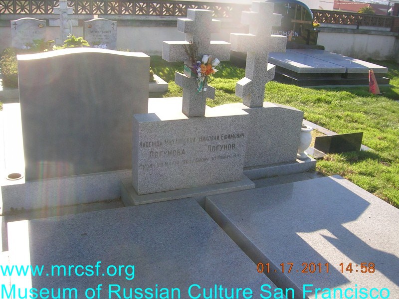 Grave/tombstone of LOGUNOFF Надежда Михайловна
