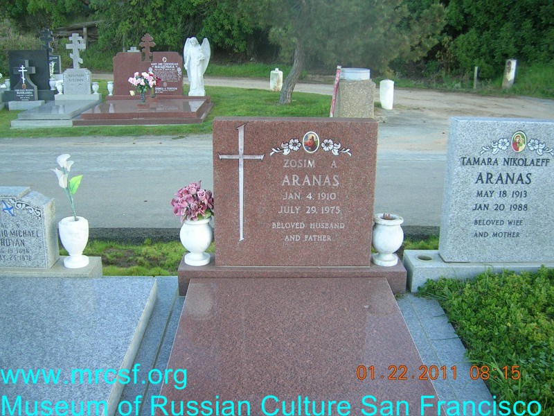Grave/tombstone of ARANAS Зосимо А.