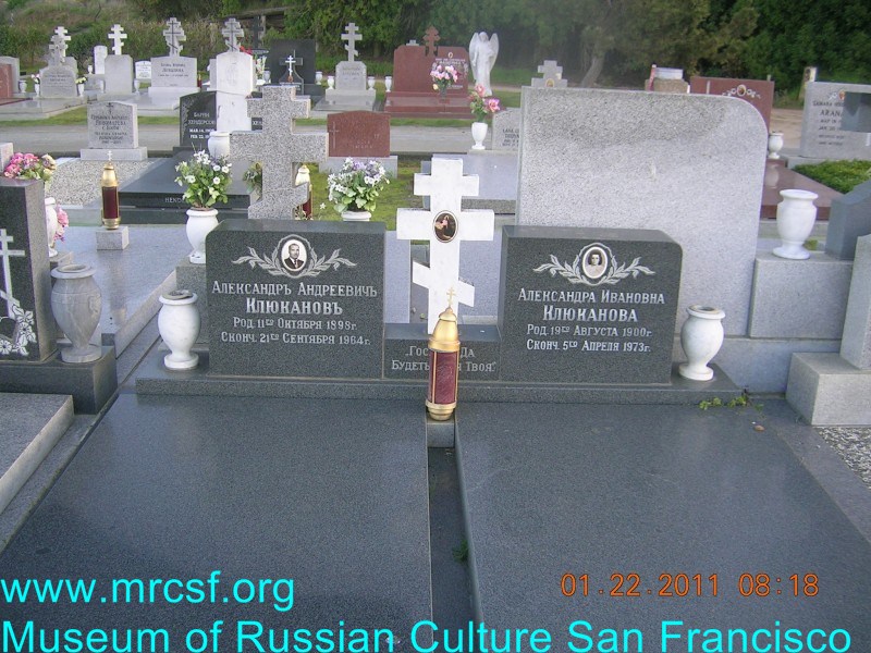 Grave/tombstone of KLIUKANOFF Александра Ивановна