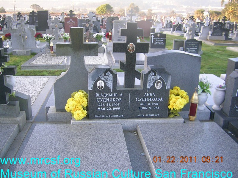 Grave/tombstone of SUDNIKOFF Анна