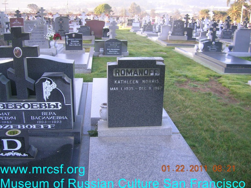Grave/tombstone of ROMANOFF Kathleen Norris