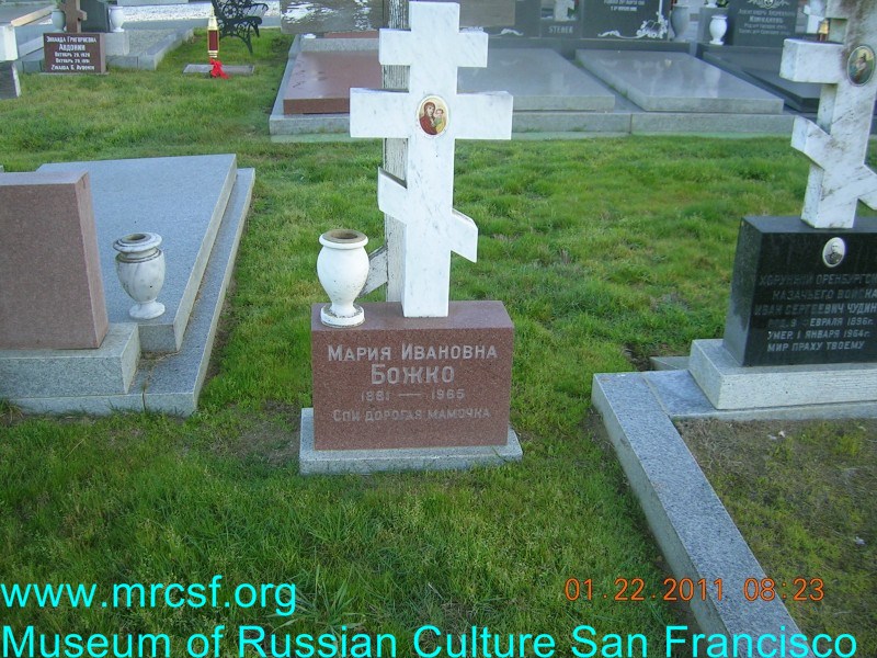 Могила/надгробие БОЖКО Мария Ивановна