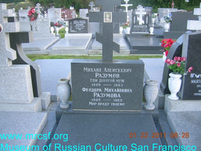 Grave/tombstone of RAZUMOFF Михаил Алексеевич