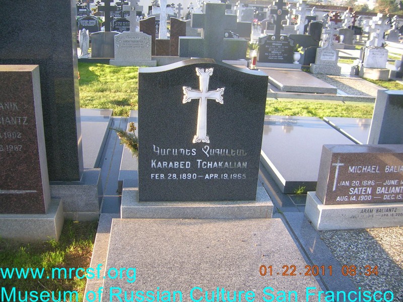 Grave/tombstone of TCHAKALIAN Karabed