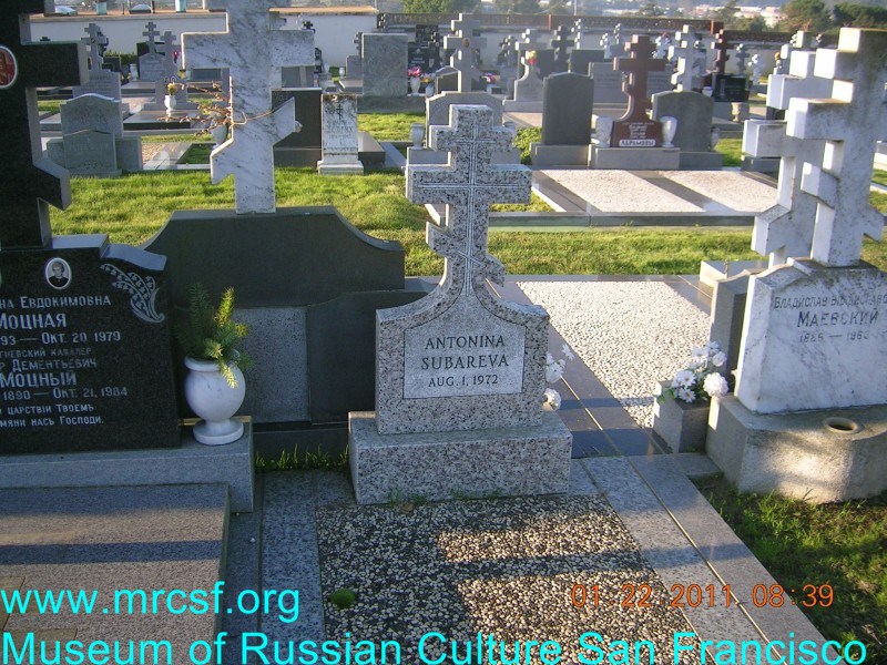 Grave/tombstone of SUBAREVA Антонина