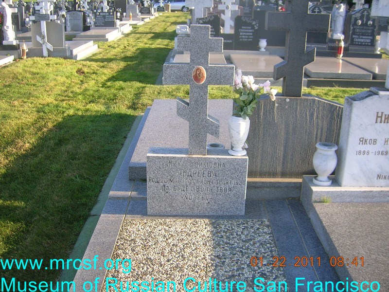 Могила/надгробие АНДРЕЕВА Нина Ефимовна