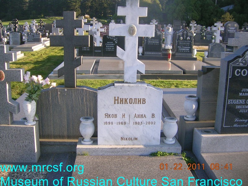 Grave/tombstone of NIKOLIW Анна В.