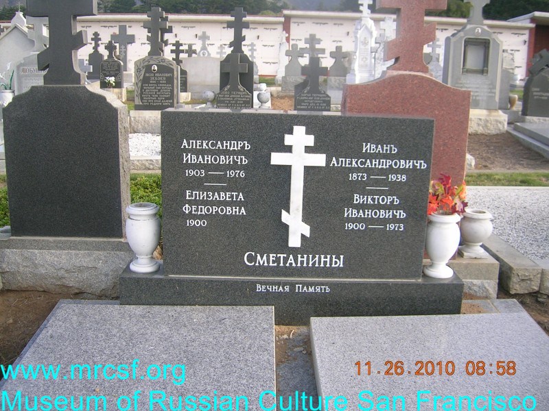 Могила/надгробие СМЕТАНИН Александр Иванович