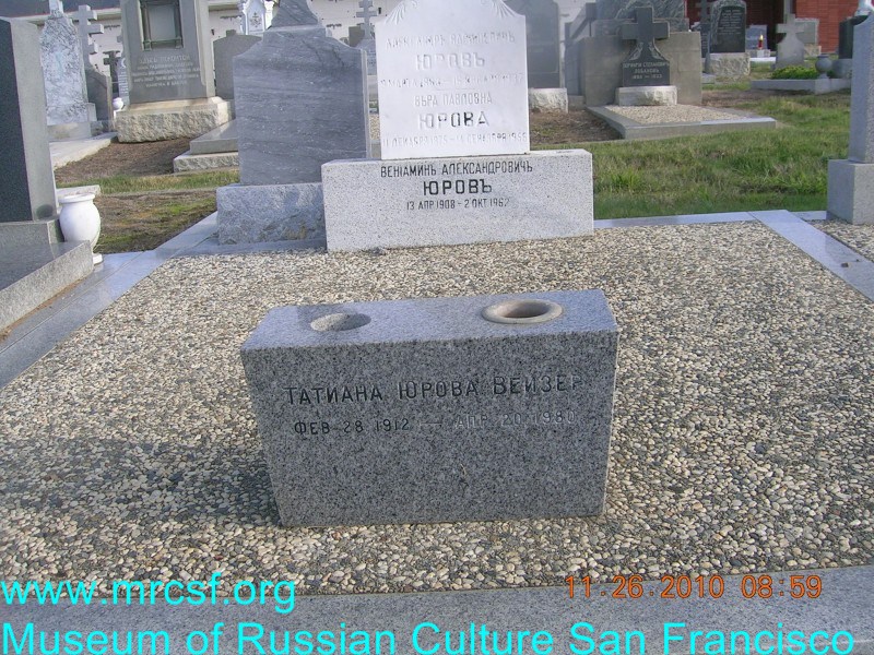 Grave/tombstone of JUROW Татиана