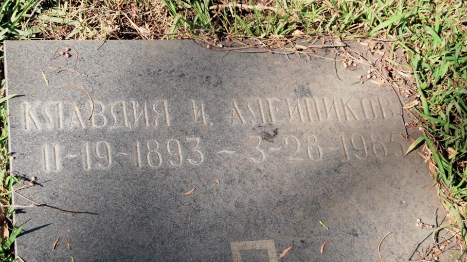 Могила/надгробие АЛЕЙНИКОВ Клавдия И.