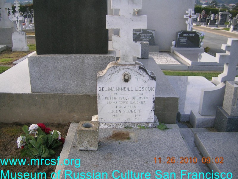 Grave/tombstone of SLOBOFF Olga