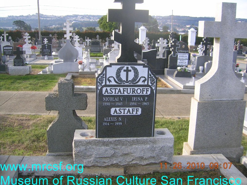 Могила/надгробие АСТАФУРОВА Irina P.