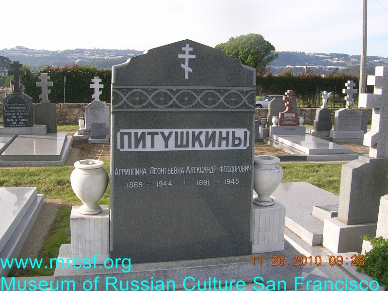 Grave/tombstone of PITUSHKIN Александр Феодорович