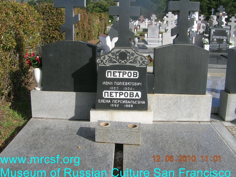 Grave/tombstone of PETROFF Иван Полиевктович
