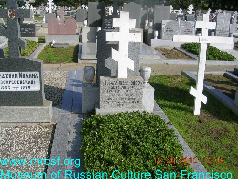 Grave/tombstone of POPOFF Г. Г.