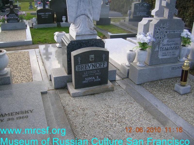 Grave/tombstone of BREVNOFF Sonia E.