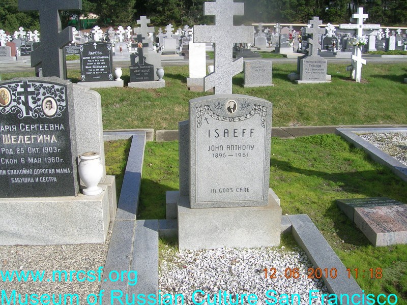 Grave/tombstone of ISAEFF John Anthony