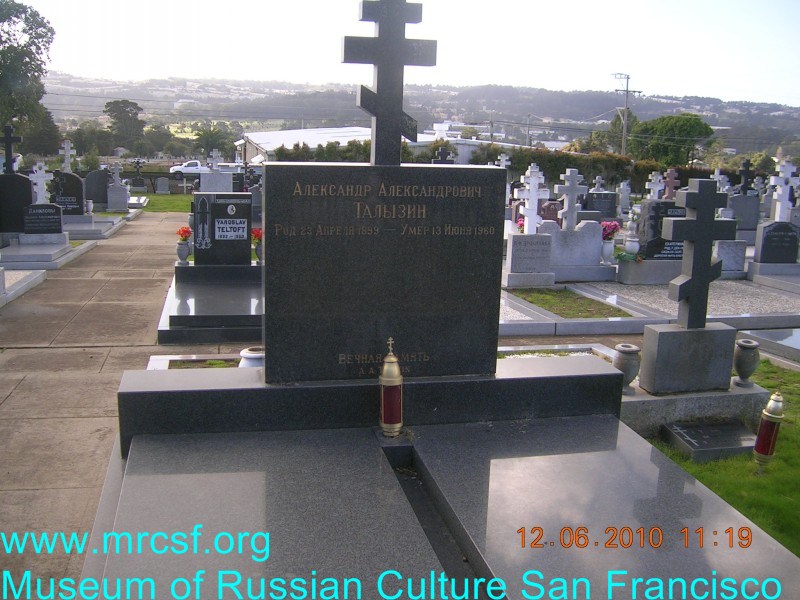 Grave/tombstone of TALIZIN Александр Александрович