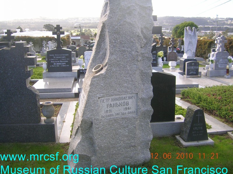 Grave/tombstone of RANKOFF Пётр Николаевич
