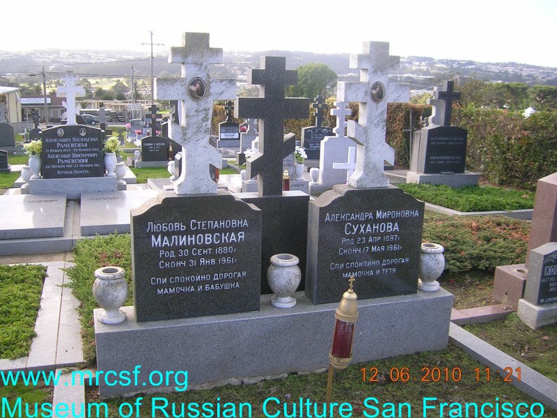 Grave/tombstone of MALINOWSKI Любовь Степановна