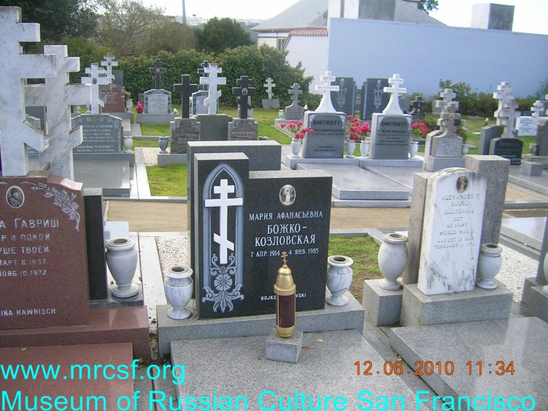 Grave/tombstone of BOJKO-KOZLOVSKY Мария Афанасьевна