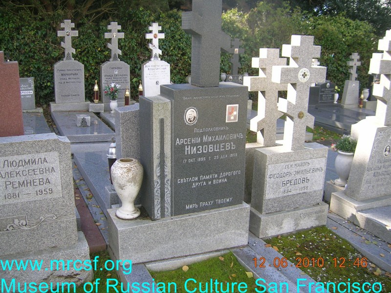 Grave/tombstone of NIZOVTSEFF Арсений Михайлович