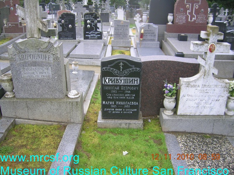 Grave/tombstone of KRIVUSHIN Николай Петрович