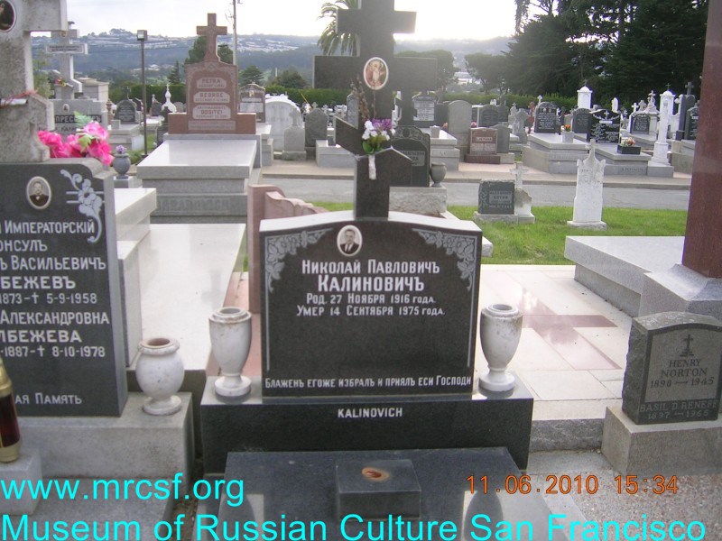 Grave/tombstone of KALINOVICH Николай Павлович
