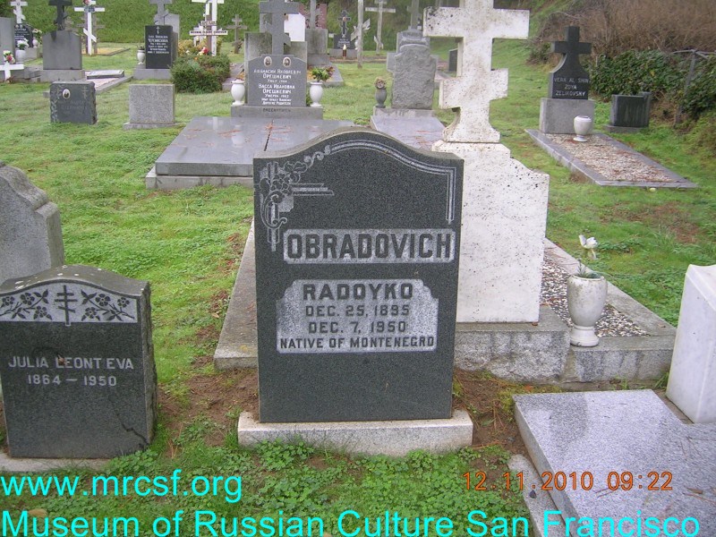 Grave/tombstone of OBRADOVICH Radoyko