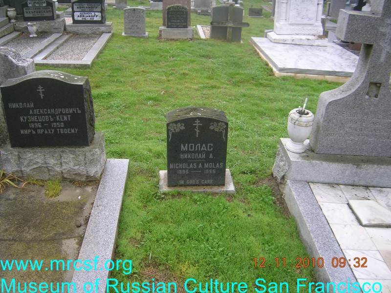Grave/tombstone of MOLAS Николай А.