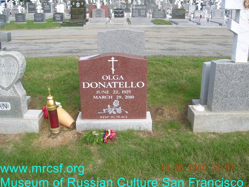 Grave/tombstone of DONATELLO Olga