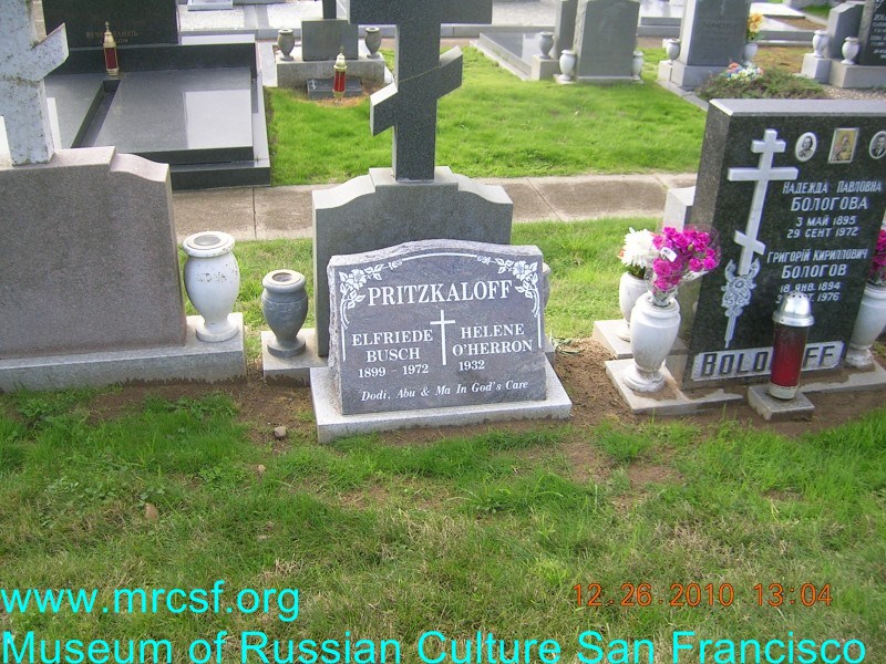 Grave/tombstone of PRITZKALOFF Helene O’Herron