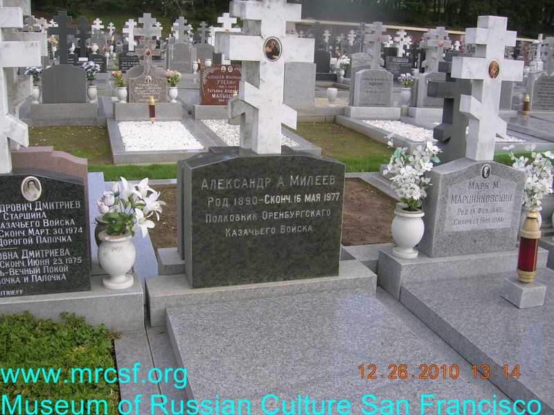 Могила/надгробие МИЛЕЕВ Александр А.