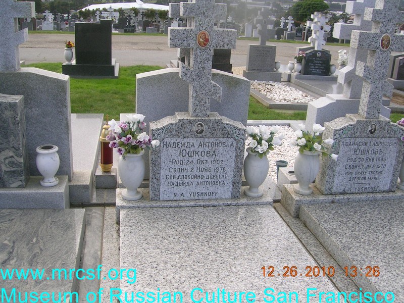 Grave/tombstone of YUSHKOFF Надежда Антоновна